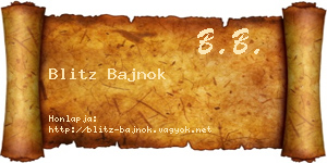 Blitz Bajnok névjegykártya